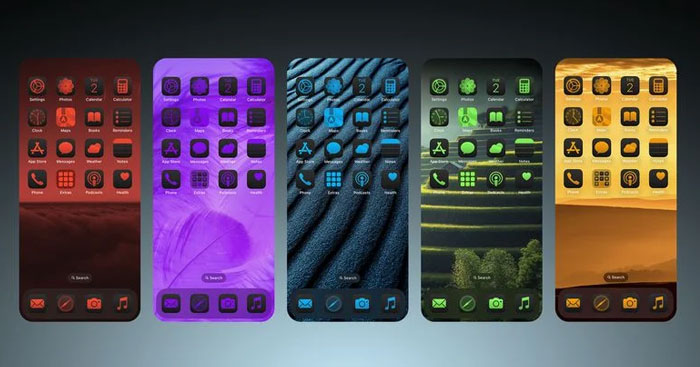 Người dùng iOS 18 có thể thay đổi màu của ứng dụng để tạo nên sự đồng nhất cho Màn hình chính iPhone