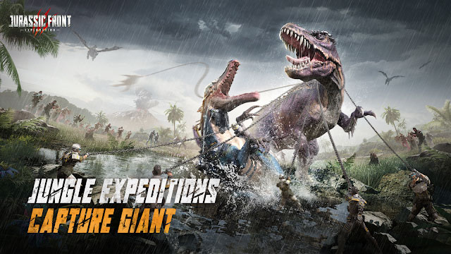 Khám phá hòn đảo, bắt những con khủng long hoang dã khổng lồ trong game Jurassic Front: Exploration