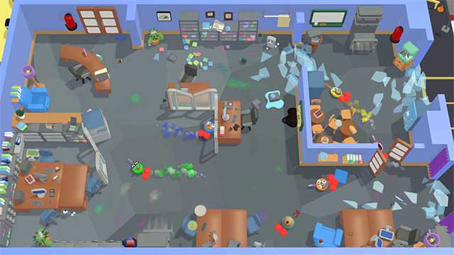 Mỗi gamer điều khiển một robot hút bụi và cạnh tranh với nhau trong các phòng