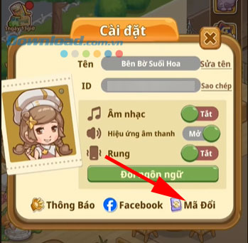 Hướng dẫn nhập code Gian Bếp Trong Mơ