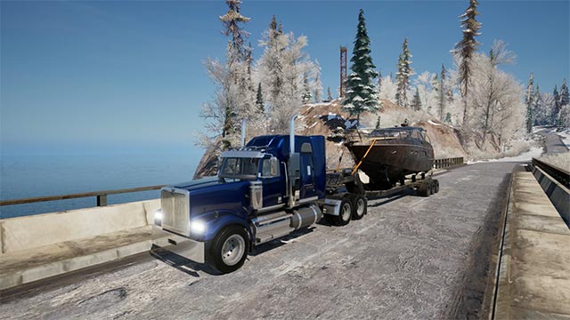 Ice Truckers là game mô phỏng lái xe tải vận chuyển hàng hóa qua Bắc Cực