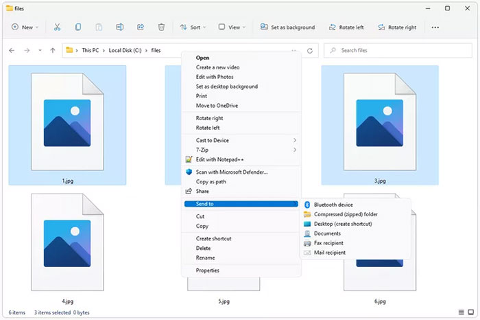 Tạo file ZIP trên Windows 11