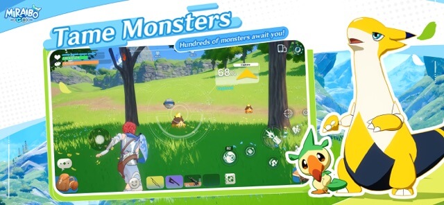 Thuần hóa quái thú giống Pokemon trong game Miraibo GO