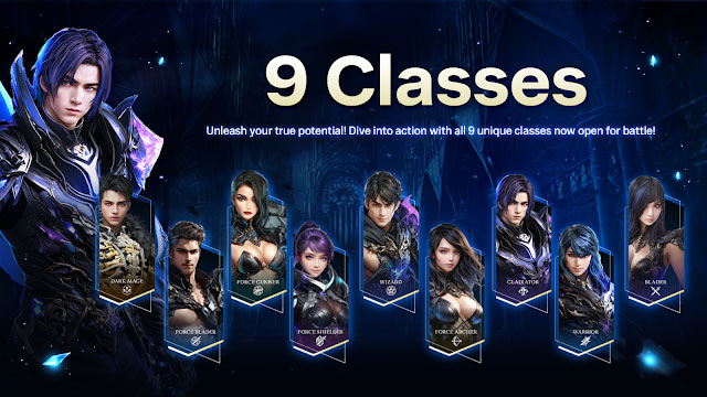 Cabal: Infinite Combo có 9 lớp nhân vật để người chơi lựa chọn