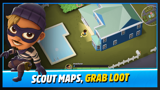 Đi khắp bản đồ và thu thập chiến lợi phẩm trong Blast Royale: Battle Online