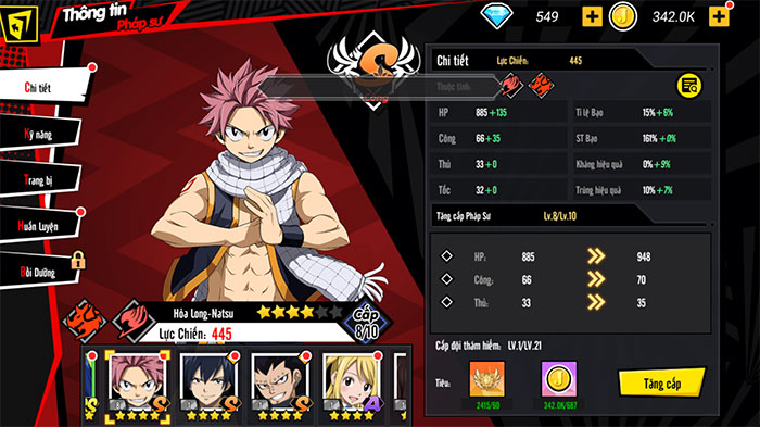 Gặp gỡ các nhân vật quen thuộc của anime và manga Fairy Tale trong Epic Magician: 100y Quest