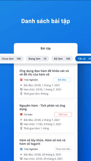 Danh sách bài tập