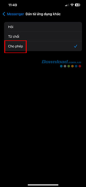 cach bat luon cho phep dan tren iphone 4*491262