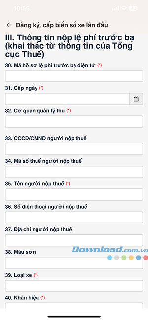 dang ky bien so xe lan dau online tren vneid 9*491386