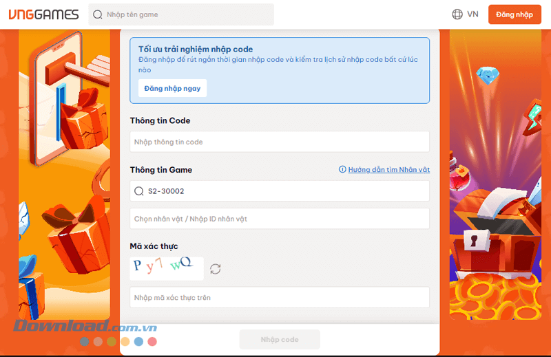 Nhập, đổi mã code game Forsaken World 2: Thần Ma Đại Chiến