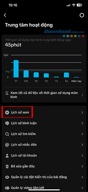 cach xem lai video da xem tren tiktok 4*492536