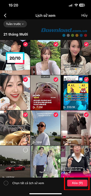 cach xem lai video da xem tren tiktok 8*492543