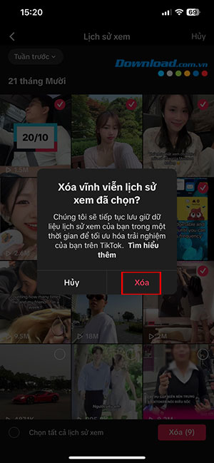 cach xem lai video da xem tren tiktok 9*492540