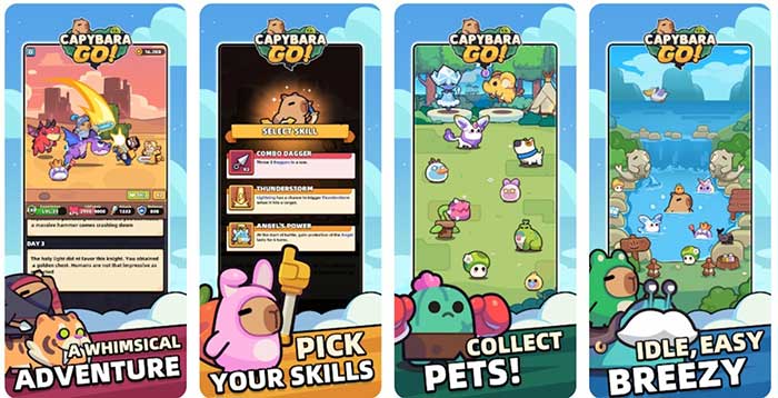 Game roguelike với những chú chuột lang nước dễ thương - Capybara Go