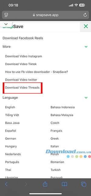 cach dung snapsave de tai video Threads 7*493325