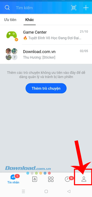 Mở ứng dụng Zalo