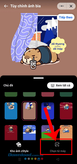 Ấn vào mục Chọn từ máy