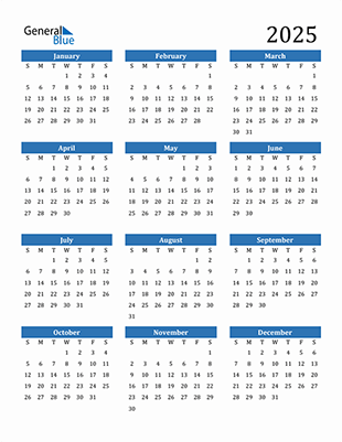 Mẫu lịch dọc 2025