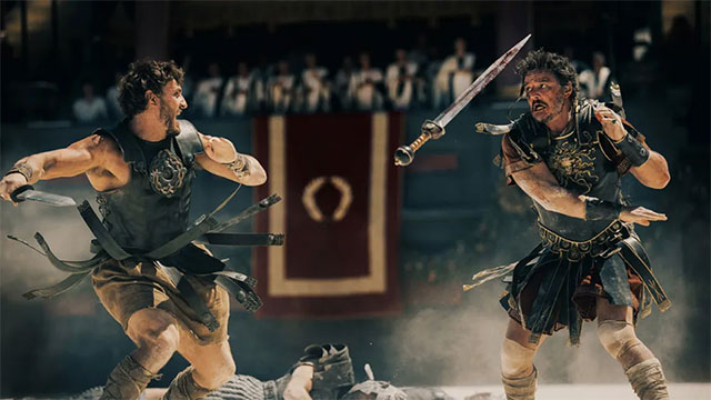 Gladiator II (2024) nổi bật với những cảnh chiến đấu đẫm máu và hoành tráng
