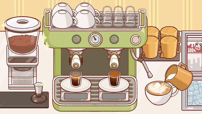 Thể hiện kỹ năng pha chế của bạn và làm ra những cốc cà phê thơm ngon trong game Good Coffee, Great Coffee
