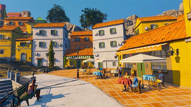 Vacation Cafe Simulator mô phỏng nhà hàng ẩm thực Ý ven bờ Địa Trung Hải