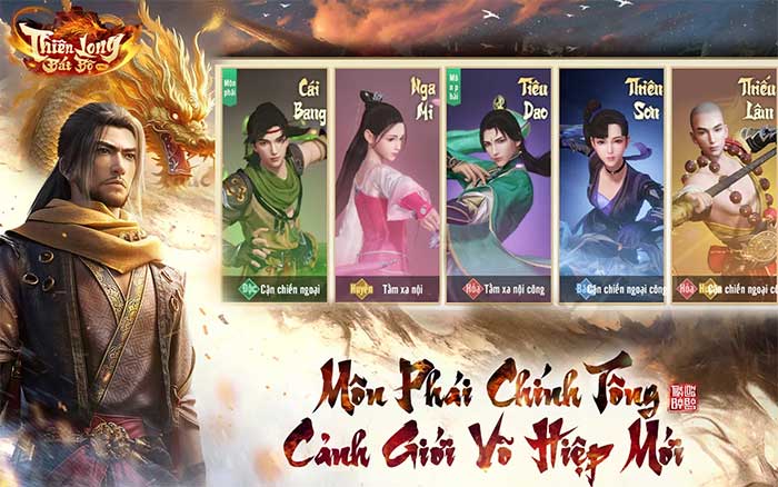 Trở thành môn đồ của những môn phái vang danh thiên hạ trong Thiên Long Bát Bộ VNG