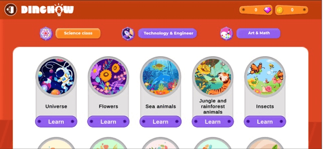 Khoá học không liên tục với 1.000+ bài học và 10.000 hoạt động