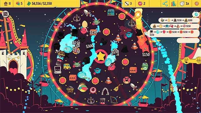 Nhiều kiểu bảng Pachinko khác nhau xuất hiện dưới dạng Stage
