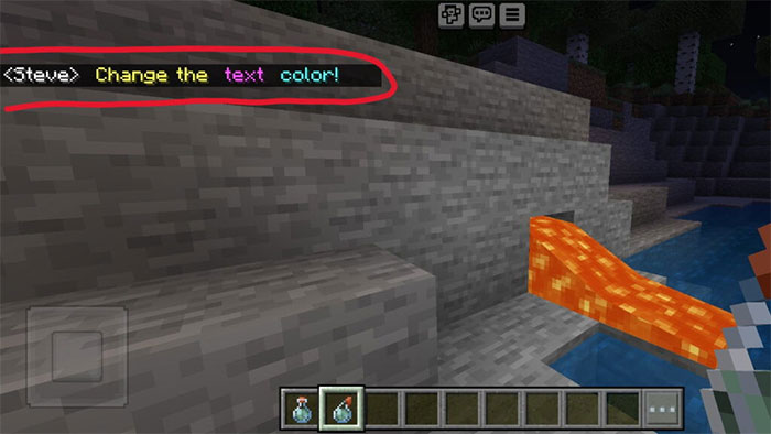 Minecraft color code giúp thay đổi màu sắc của văn bản trong cuộc trò chuyện