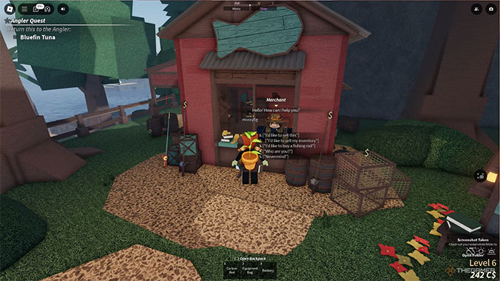 Roblox Fisch cung cấp kho không gian vô hạn để game thủ lưu trữ vật phẩm thỏa thích