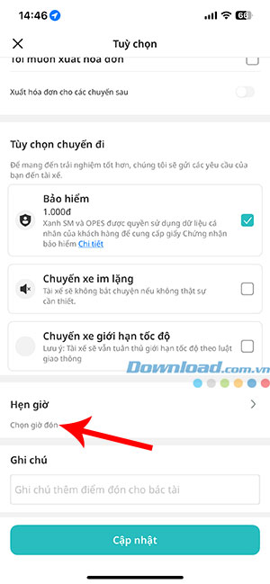 cach dat truoc xe xanh sm hen gio don 6*499182