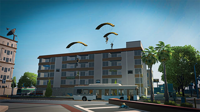 Di chuyển linh hoạt trên chiến trường bằng nhảy dù hoặc zip line