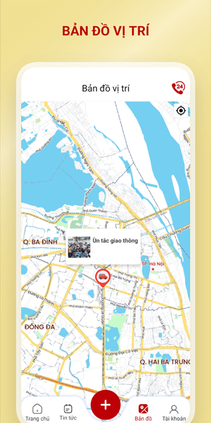 Bản đồ vị trí trên VNeTraffic
