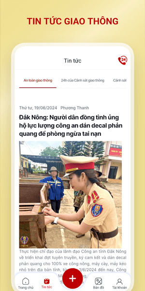 Tin tức giao thông trên VNeTraffic
