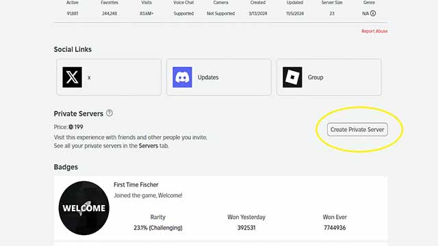 Mua Fisch Private Server để có thể truy cập game bất cứ lúc nào