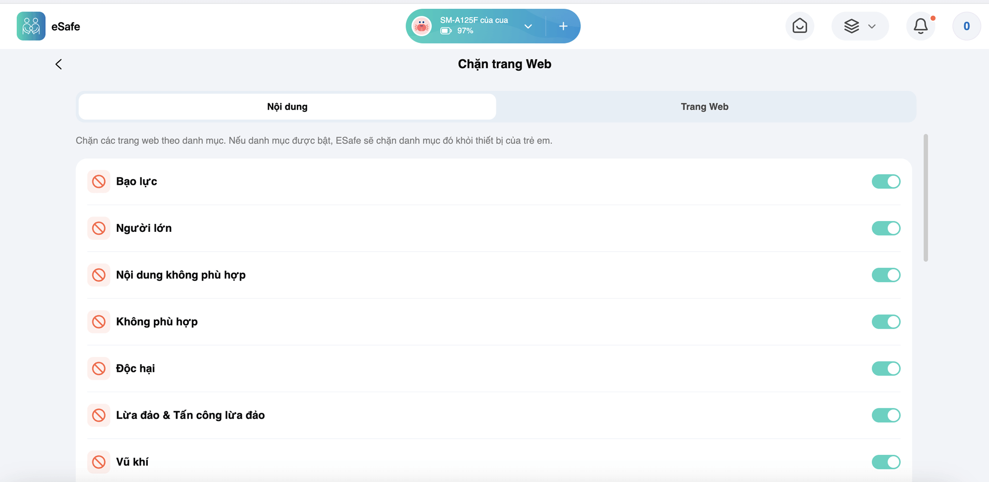 Esafe h th ng qu n l gi m so t tr em online download vn