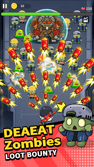 Đánh bại thây ma và kiếm phần thưởng trong game Bag fight