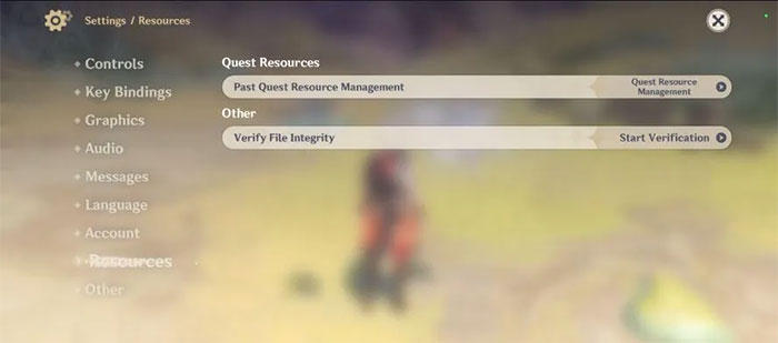 Xóa tài nguyên nhiệm vụ đã thực hiện trước đây để giảm kích thước Genshin Impact
