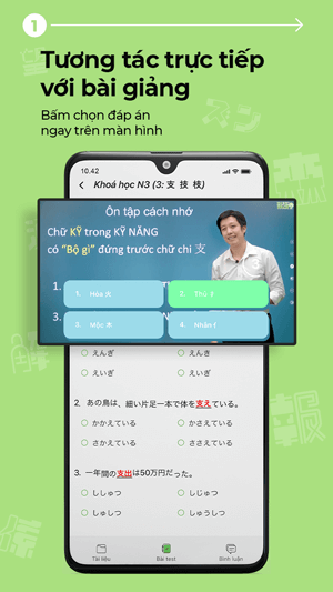 Tương tác trực tiếp với bài giảng