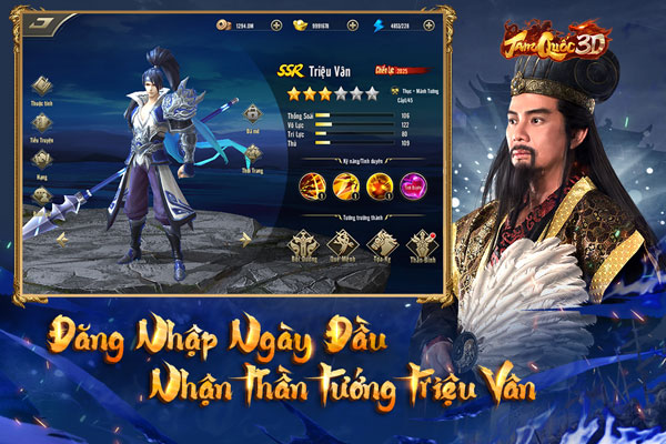 Đăng nhập ngày đầu - Nhận thần tướng Triệu Vân