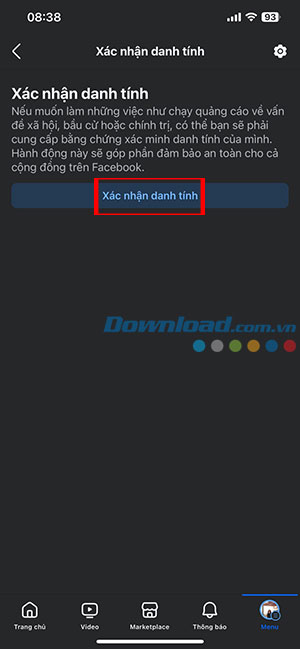 cach xac nhan danh tinh facebook 11*501011