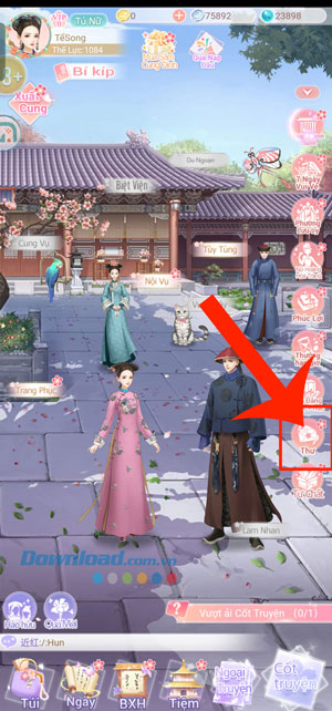 Ấn vào mục Thư