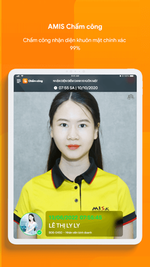 Chấm công nhận diện khuôn mặt
