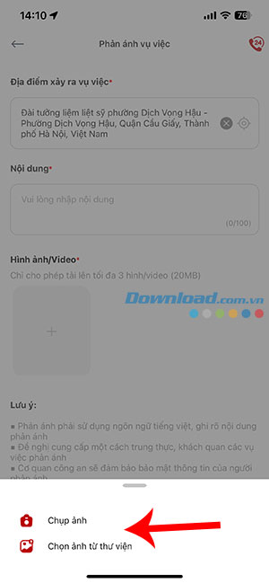 cach phan anh vi pham giao thong tren vnetraffic 7*501979