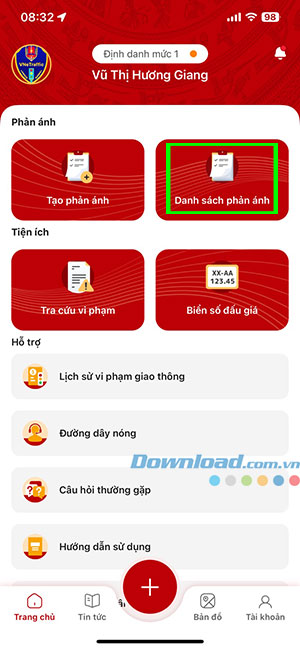 cach phan anh vi pham giao thong tren vnetraffic 9*501978