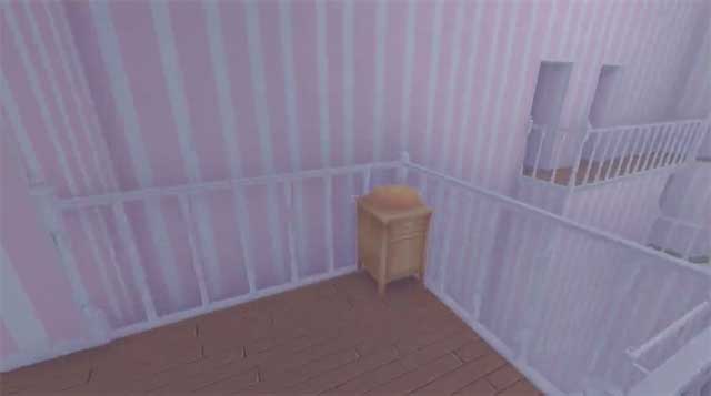 Đi xuống cầu thang ngay trước mặt bạn để đến thẳng tủ đầu giường