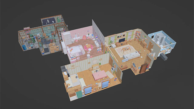 Cấu trúc nhà của Crazy Mita trong Miside