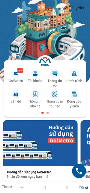 Giao diện trang chủ