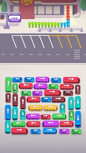 Bus Away Traffic Jam có nhiều câu đố giao thông hấp dẫn