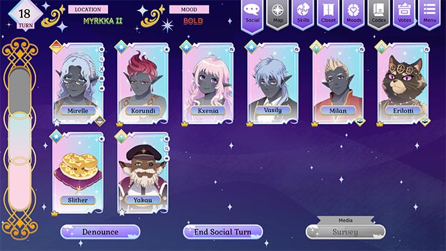 Xây dựng mối quan hệ bạn bè hoặc thù địch với hơn 30 nhân vật